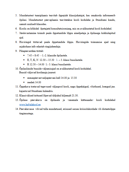 päevakava 2